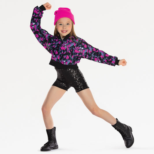 Pre-Owned Costume Large Adult Pink Revolution RC20944 Hip Hop Jazz Tap Sequin 2pc Jacket