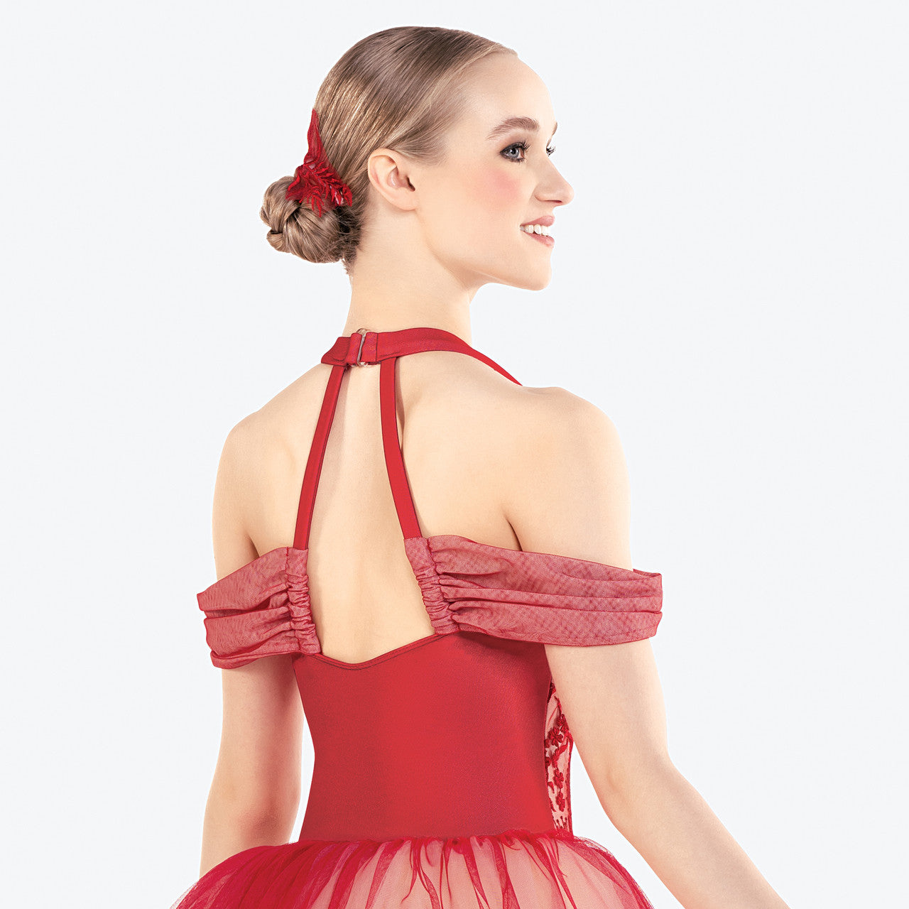 Pre-Owned Costume Ballet Large Child Red Revolution RC23887 Tutu Embroidery Pointe Lyrical YAGP