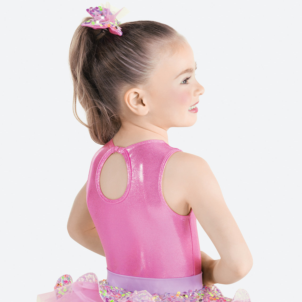 Pre-Owned Costume Medium Child Pink Revolution RC24625 Jazz Tap Clogging Hip Hop Tutu Jacket Sequin