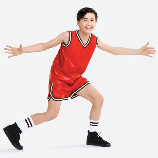 Pre-Owned Costume Small Child Red Revolution RC25730 Hip Hop Jazz Tap Clogging Basketball Gym Stripes
