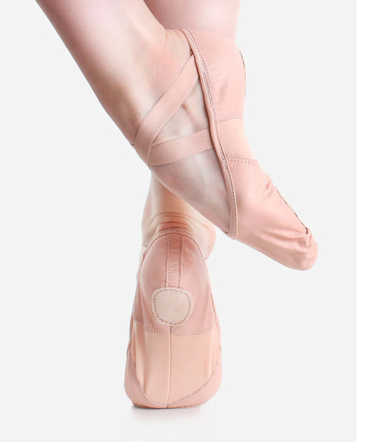 NEW Ballet Shoes So Danca SD110S Child Sizes Pink Leather Cross Straps Split Sole