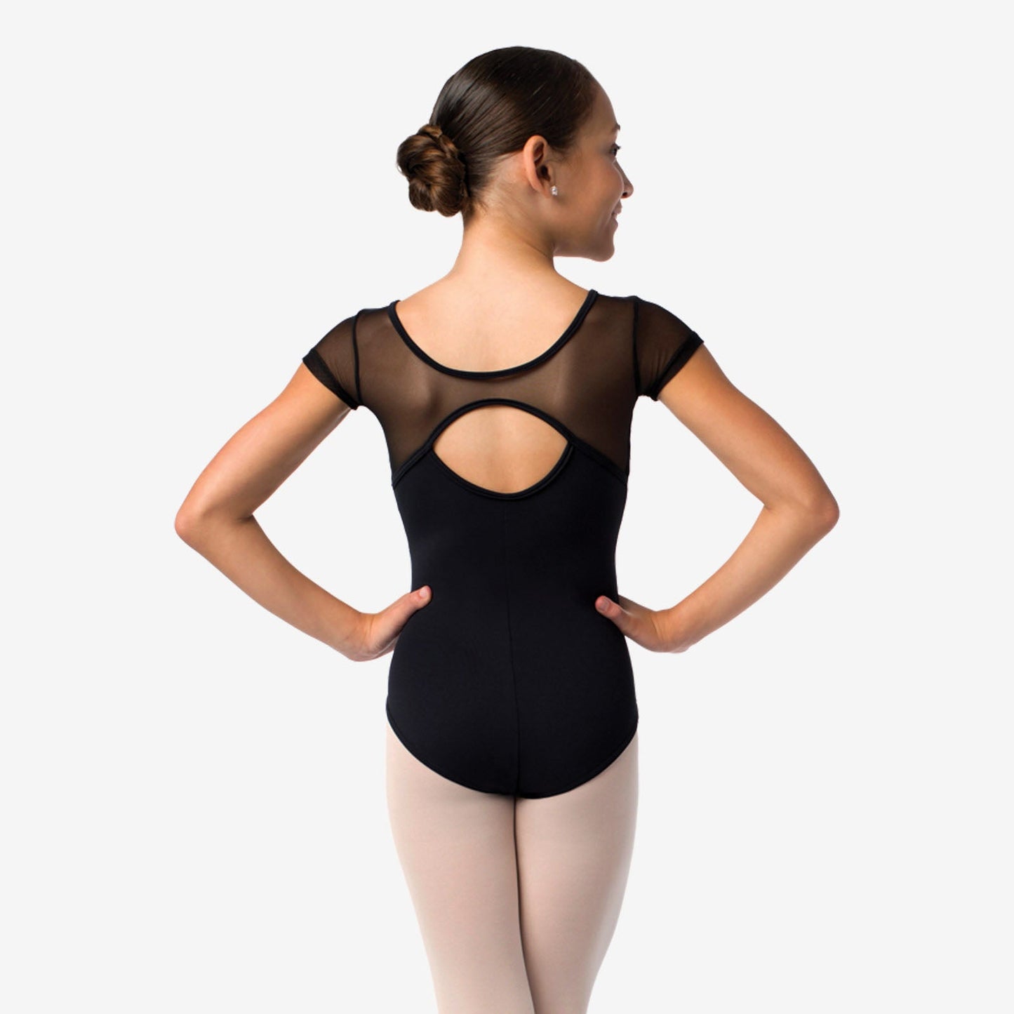 New Leotard So Danca SL140-Nikita Leotard Mesh Cap Sleeve Keyhole back