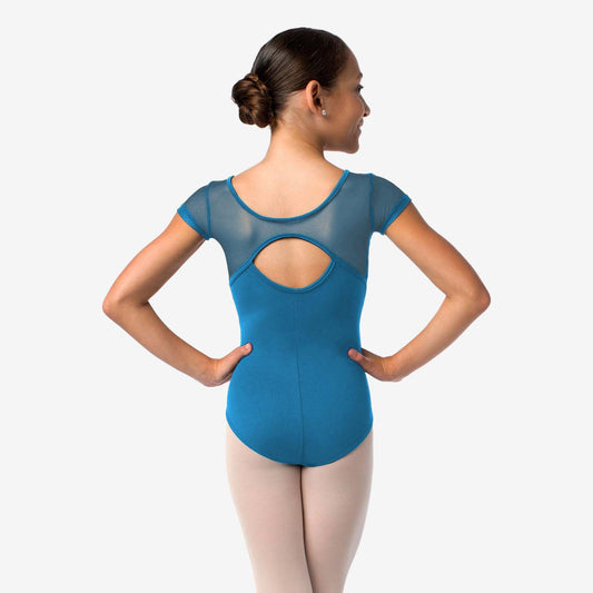 New Leotard So Danca SL140-Nikita Leotard Mesh Cap Sleeve Keyhole back