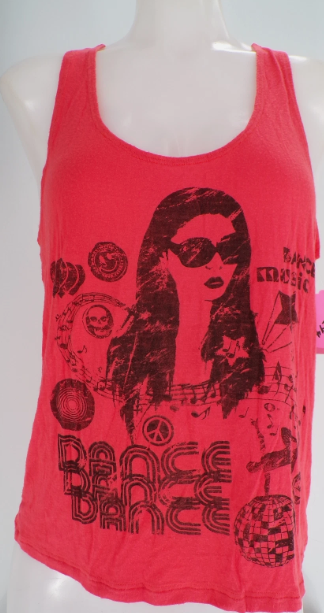 Pre-Owned Tank Top Small Medium Adult Coral Hip Hop Jazz Tap