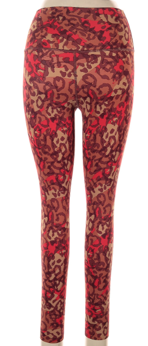 Pre-Owned Leggings XS Adult Aerie Red Leopard High Waist High Quality Jazz