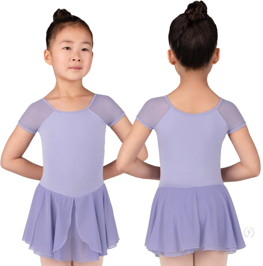 New Leotard Dress Eurotard 4146 Short Sleeve Mesh Child Sizes
