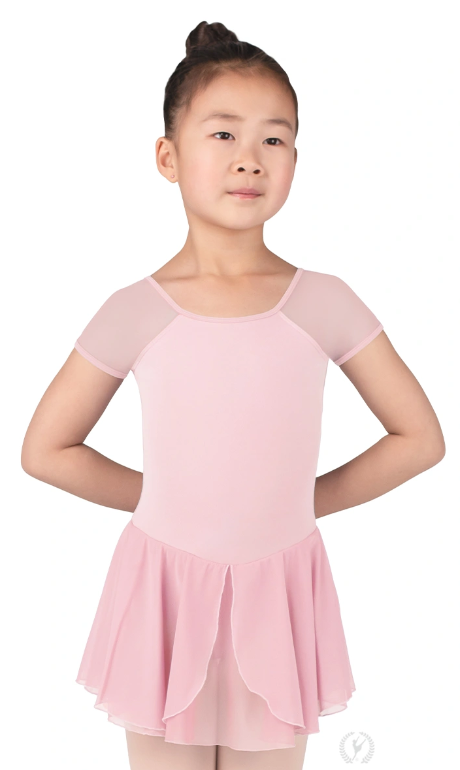New Leotard Dress Eurotard 4146 Short Sleeve Mesh Child Sizes
