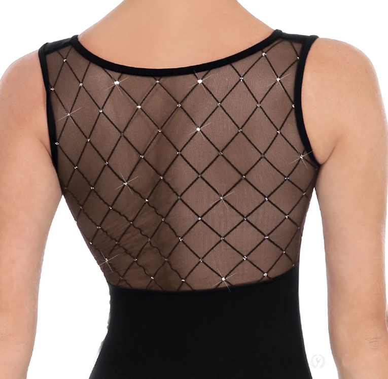 New Leotard Eurotard 45870 Black Mesh Sparkle Adult Black