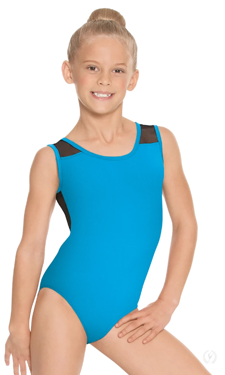 New Leotard Eurotard 44586C Lycra Tank Mesh Insert Girl's Many Colors