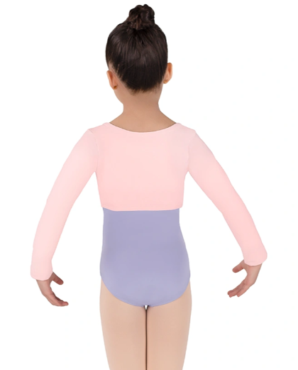 Pre-Owned Top Crop Shrug Long Sleeve Cotton Lavender Medium Child