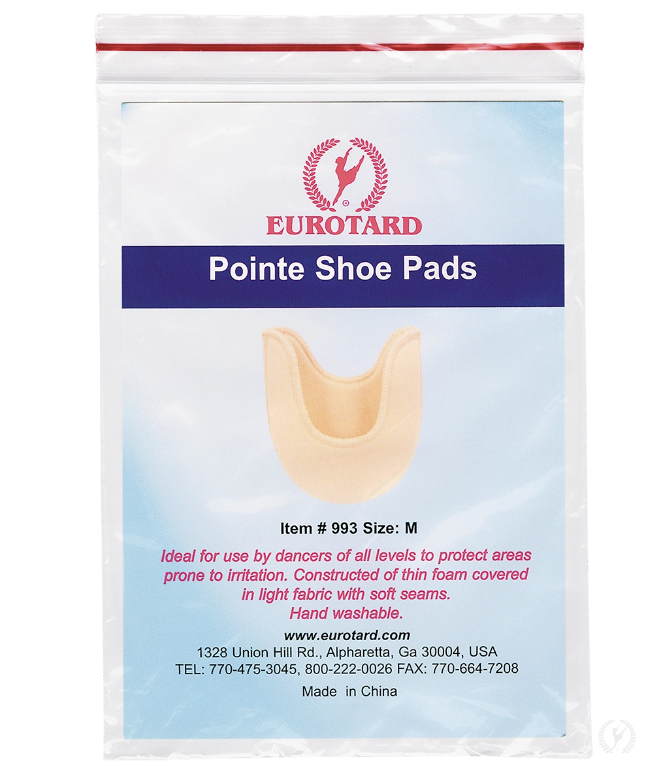 New Pointe Shoe Toe Pads by Eurotard Foam 993