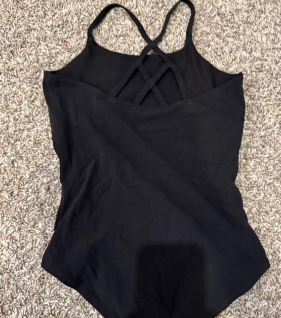 Pre-Owned Strappy Leotard Athleta Girl Medium Child Black Gymnastics Jazz