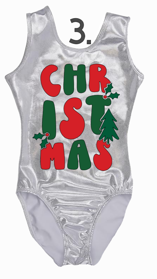 Custom Christmas Leotards - Design 3 Christmas