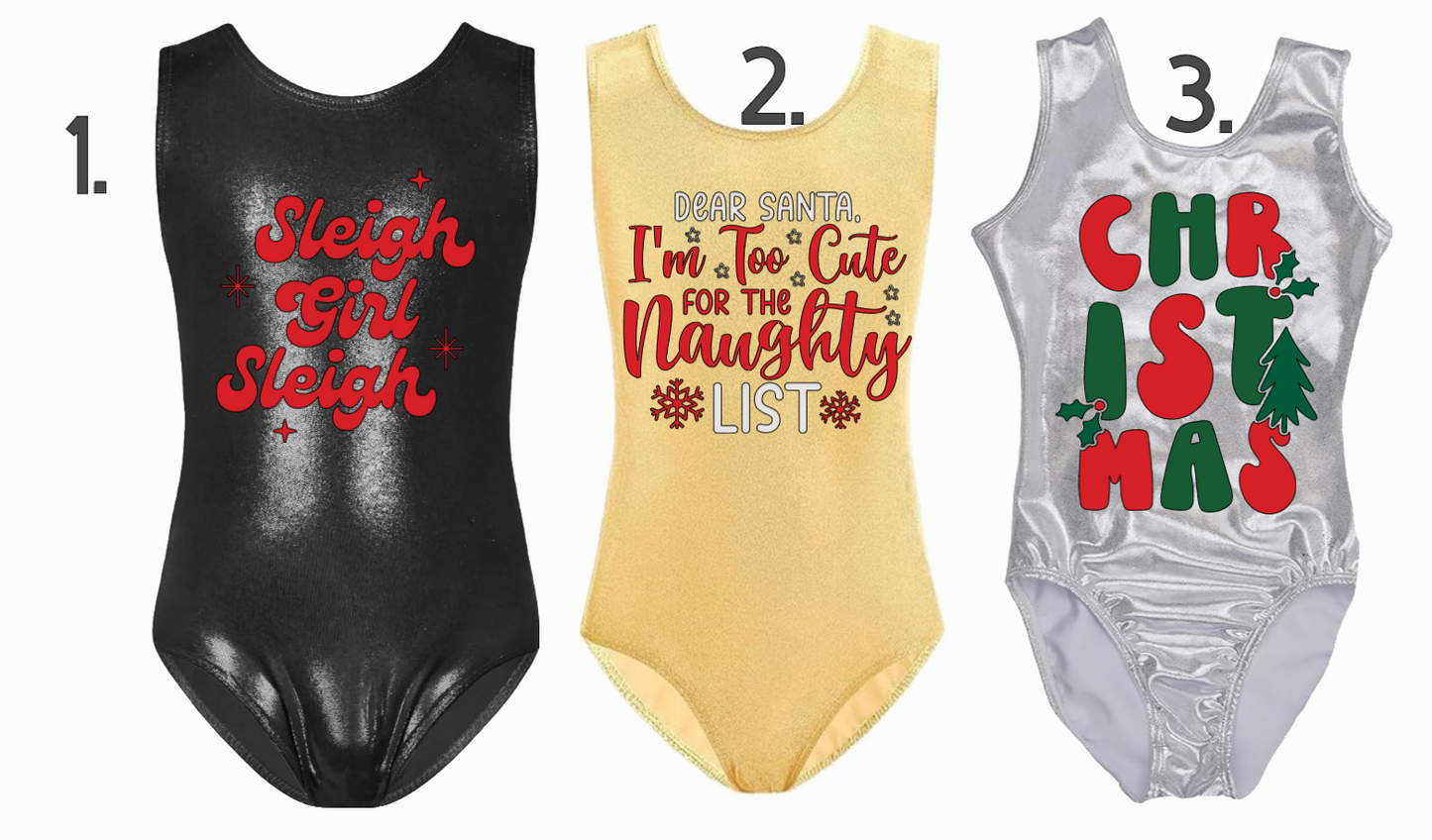 PERSONALIZED Christmas Leotard 21 Options