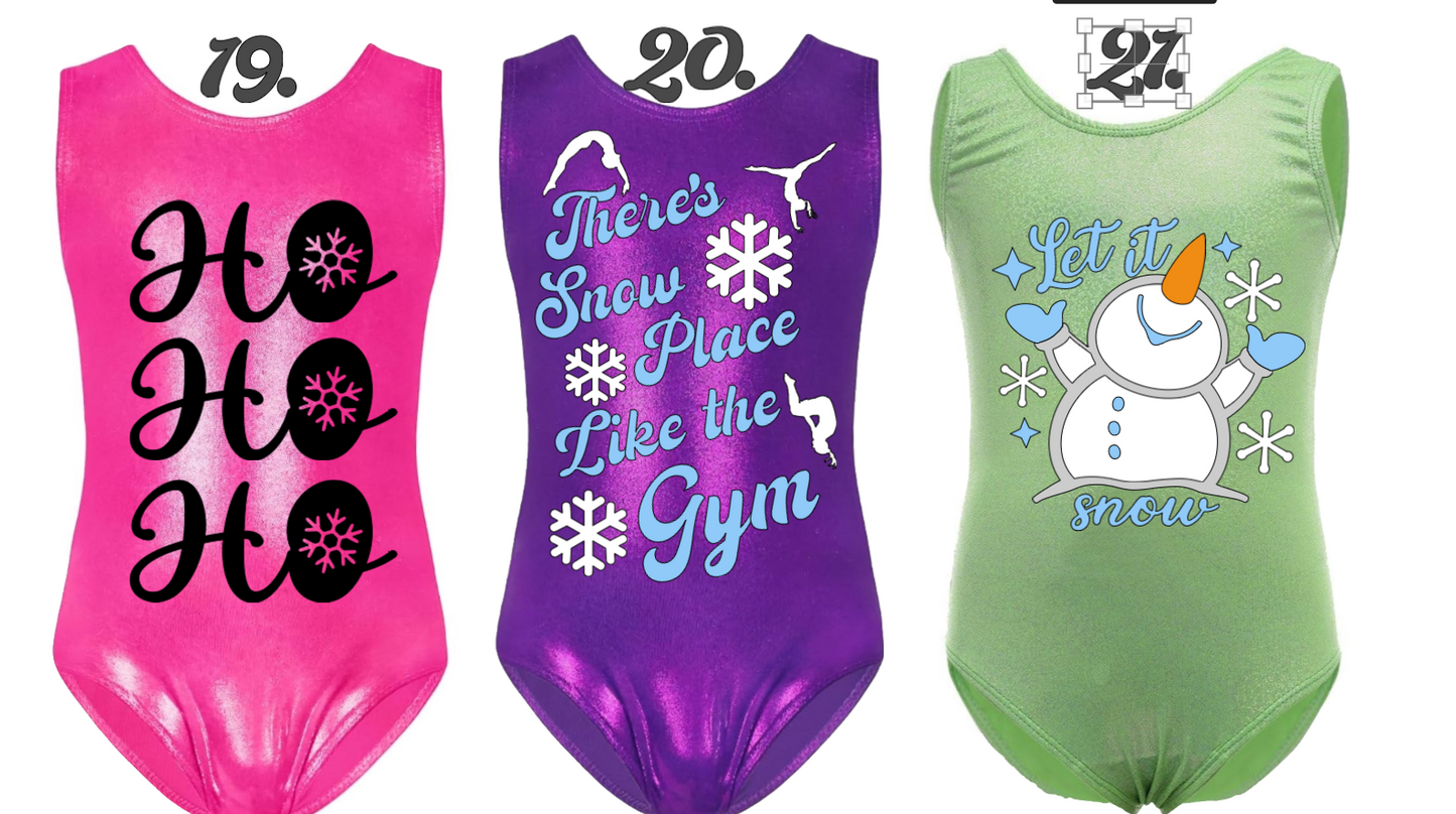 PERSONALIZED Christmas Leotard 21 Options
