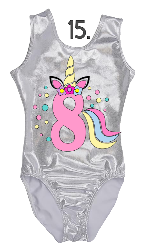Custom Birthday Leotards - Design 15 Birthday Unicron age