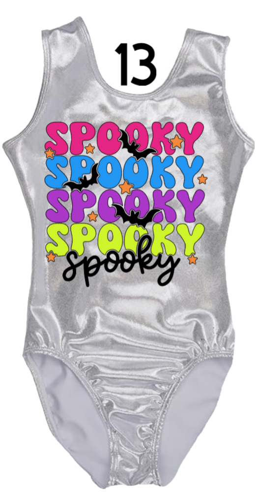 Custom Halloween Gymnastics Leotards - Design 13 Spooky