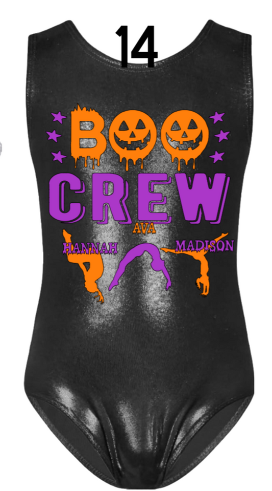 Custom Halloween Gymnastics Leotards - Design 14 Boo Crew I