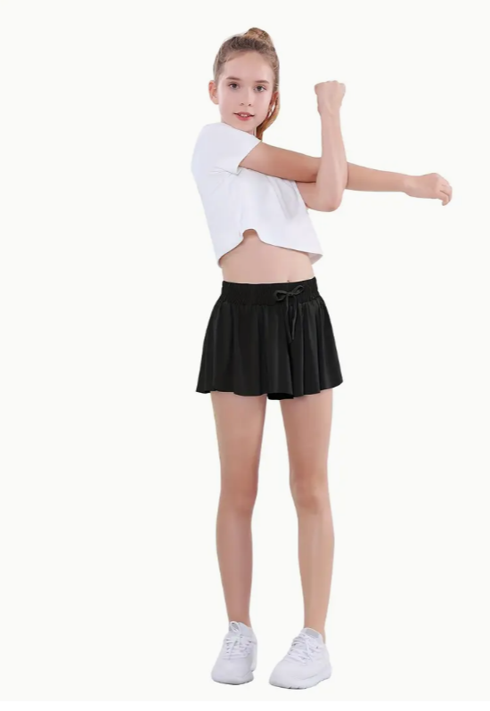 New Flyaway Shorts Black All Child Sizes Perfect for Dance Cheer or Gymnastics