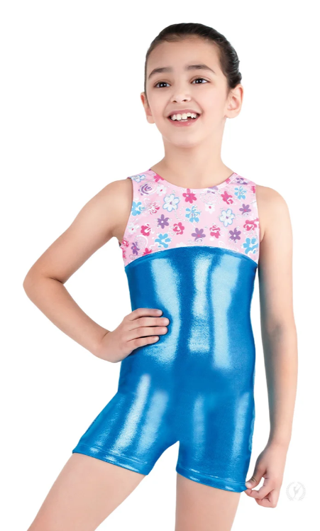 New Biketard Eurotard 29551 Metallic Gymnastics Tank Child Sizes