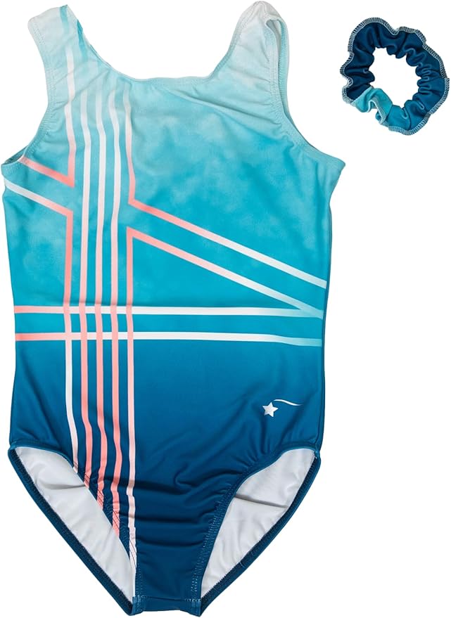 New Gymnastics Leotard Destira Slay The Day Teal Child and adult