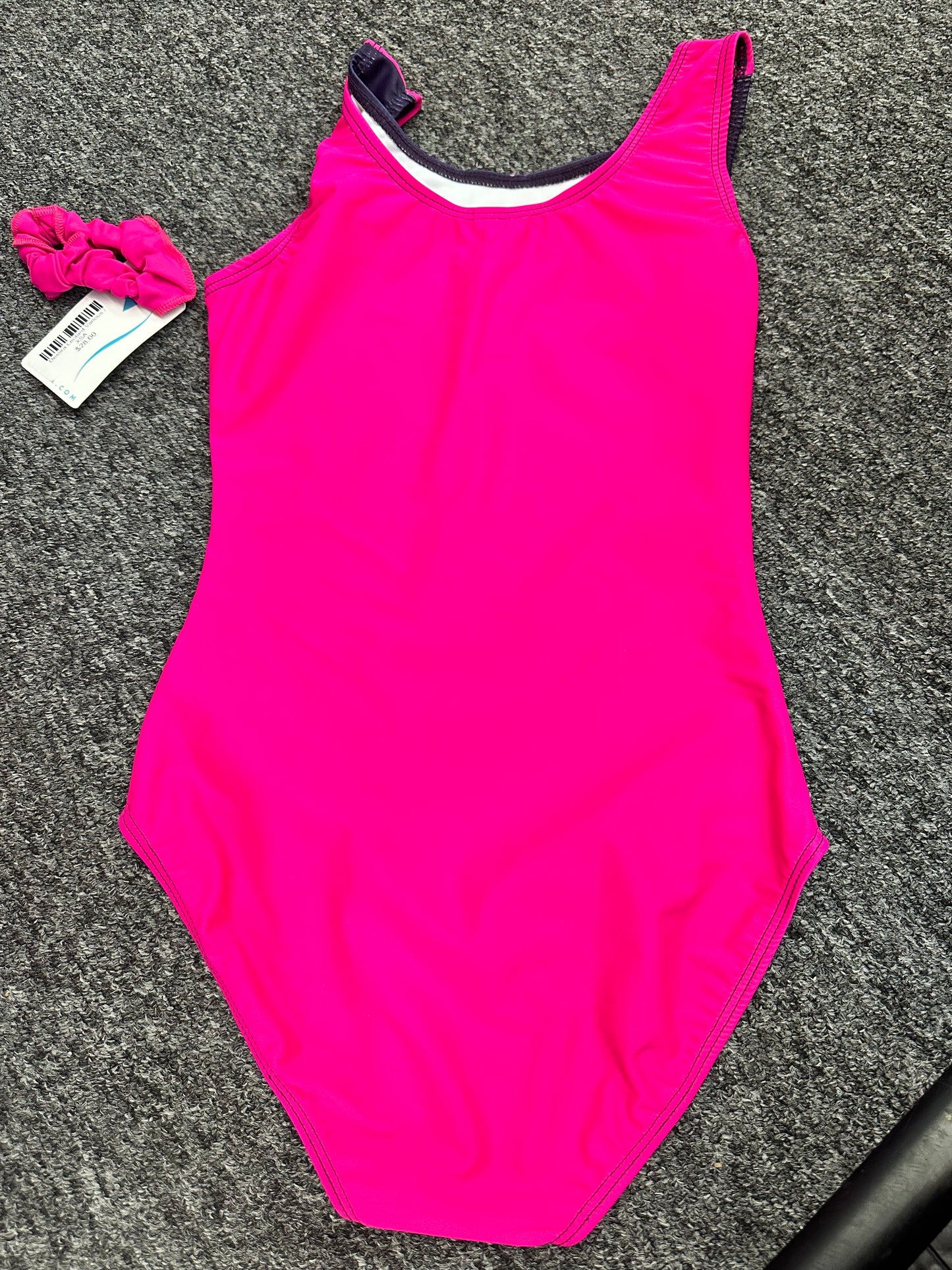 New Leotard Destira Tiger Blue Pink Adult Medium Acro Tumbling