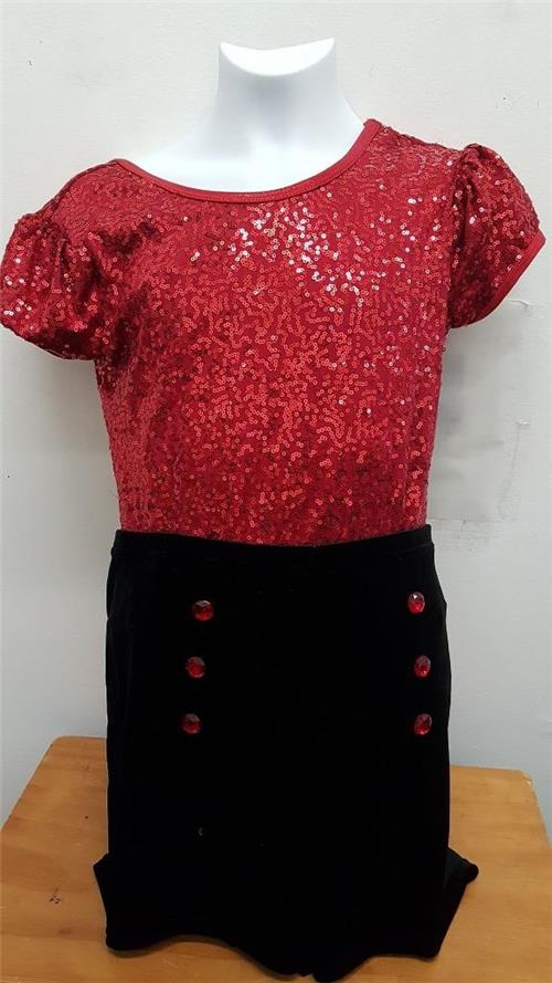 Pre-Owned Costume Curtain Call  E1571 Large Child Red  Jazz