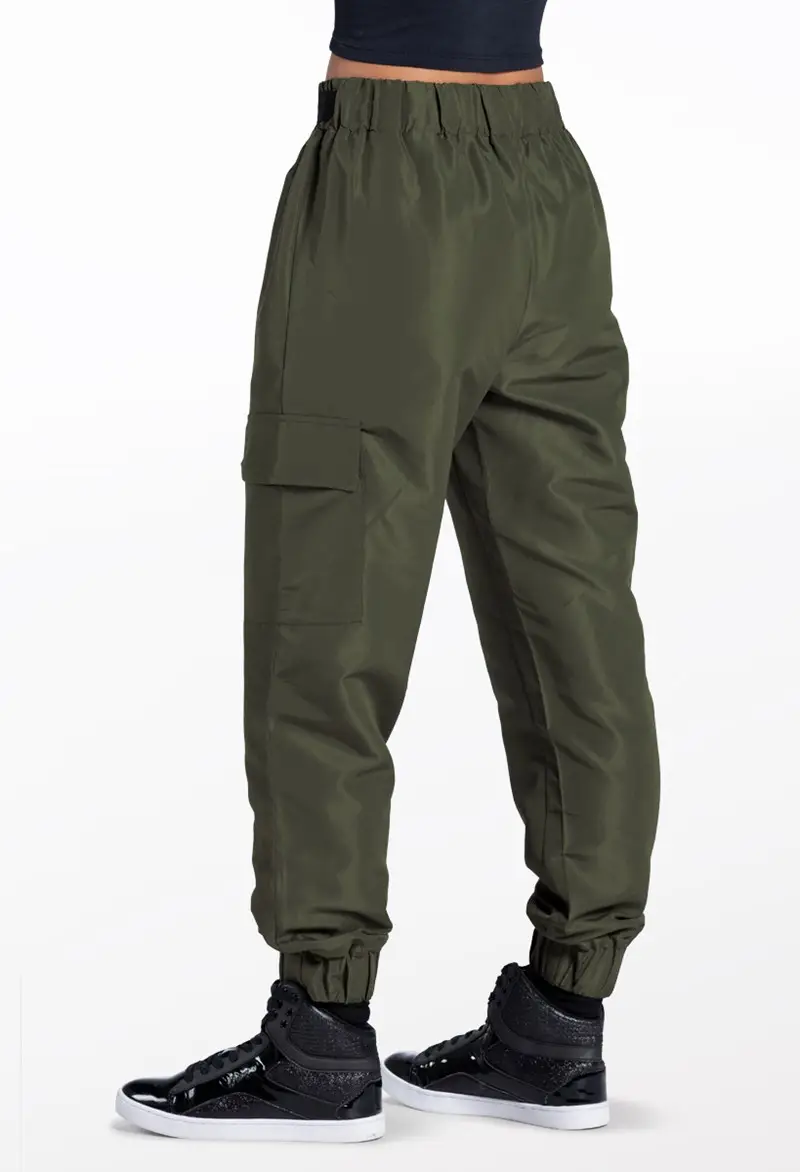 Pre-Owned Pants Balera  ah12406 Large Child Army Green  Hip Hop Tap