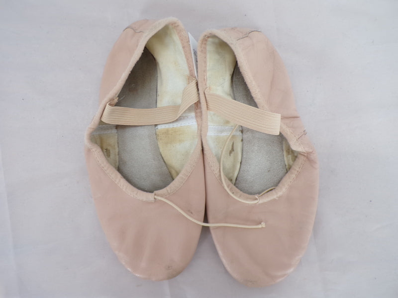 Pre-Owned Ballet Shoes Bloch Big Kid 2B Leather Single Strap Full Sole