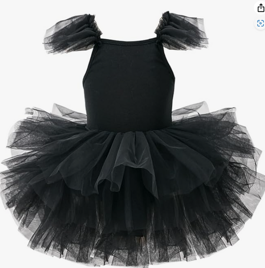 Pre-Owned Leotard Tutu Dress TutuKK   Small Child Black  Ballet Tap