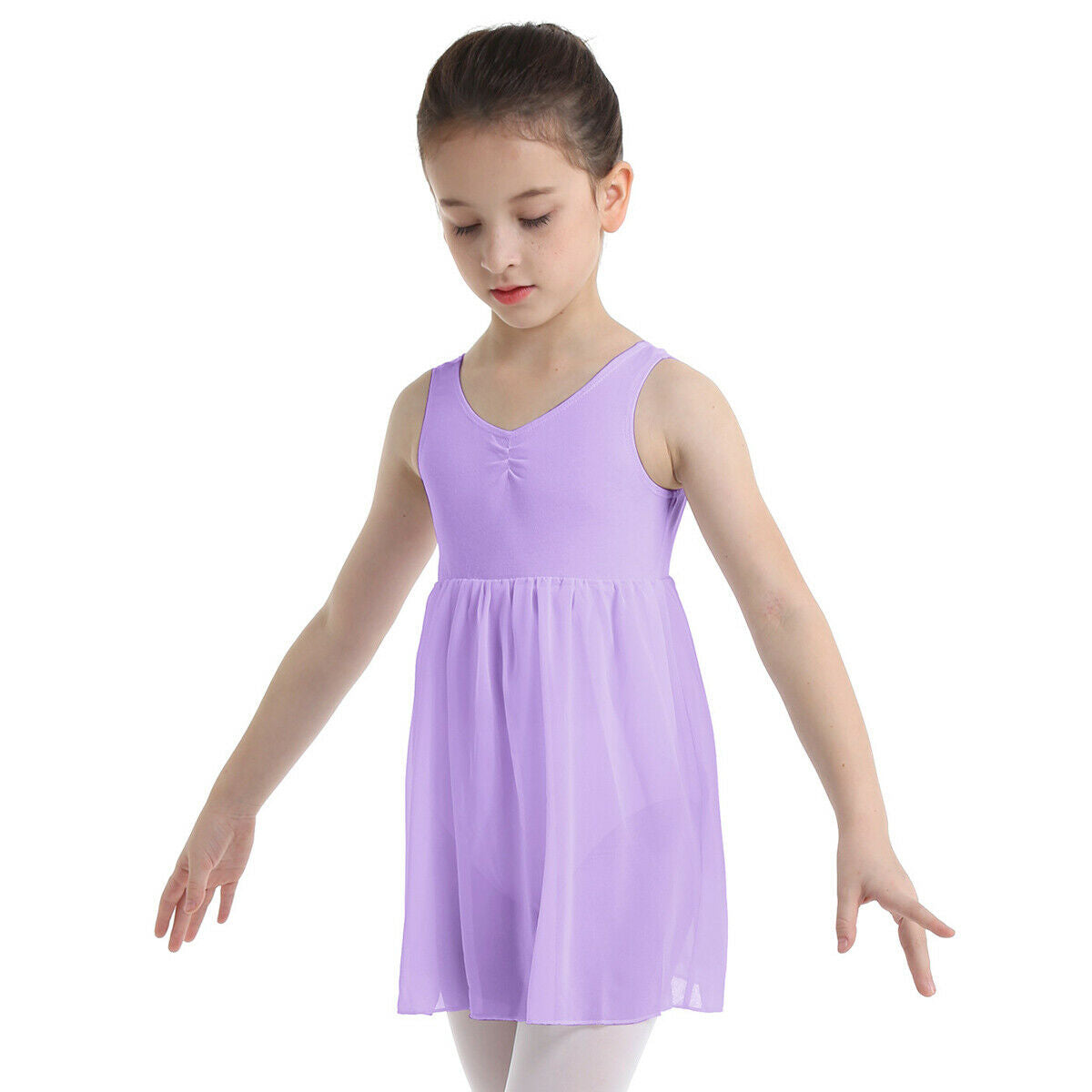 Pre-Owned Leotard Dress Mdnmd   Large Child Laveder  Ballet Tap