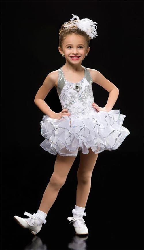 Pre-Owned Costume Art Stone 29301 Medium Child White Tutu Ballet Tap Spandex