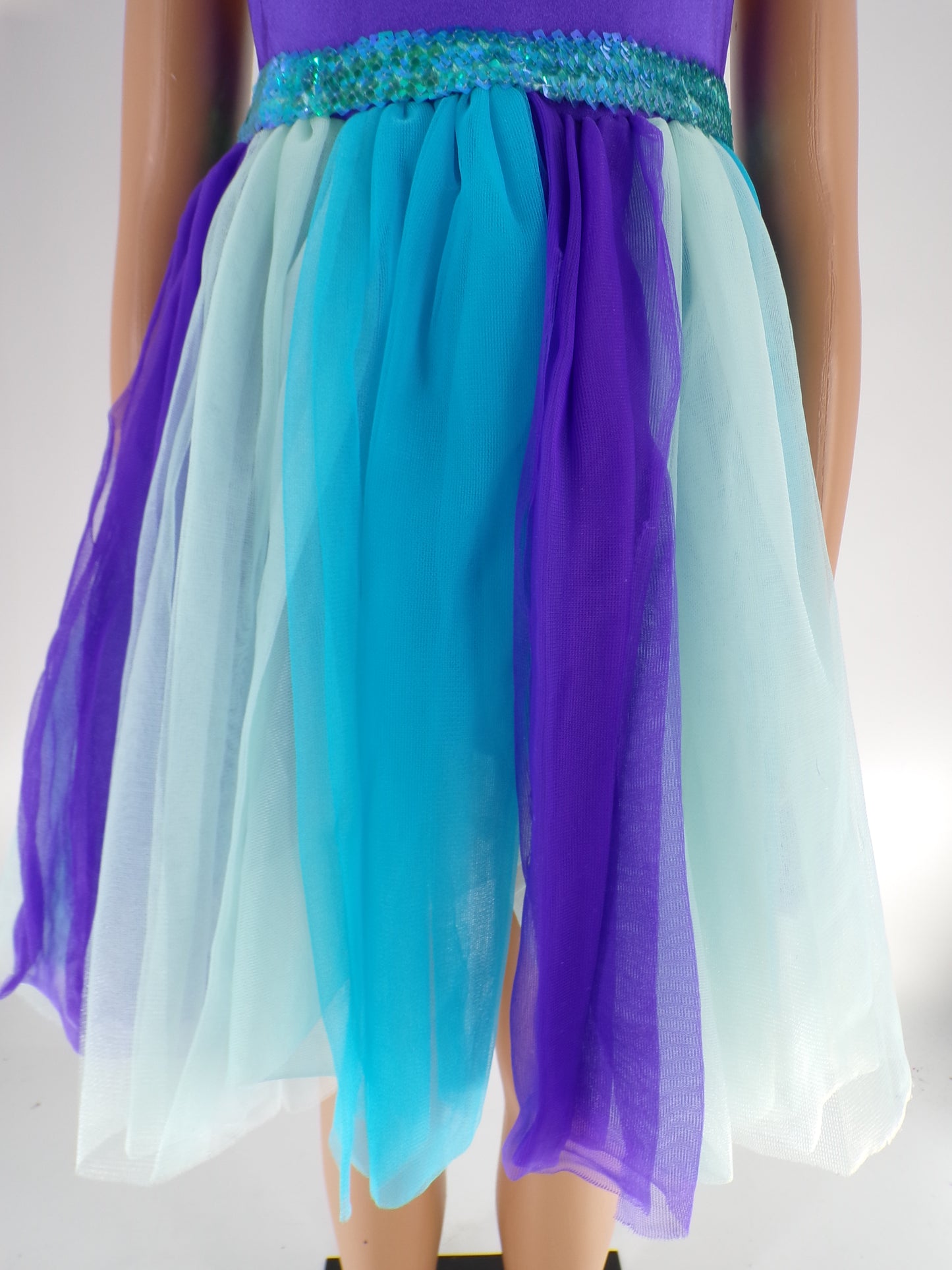 Pre-Owned Costume Revolution 582 XS Child Purple Dress Lyrical Sequin