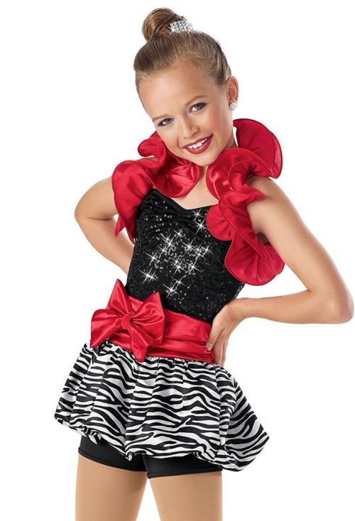 Pre-Owned Costume Weissman  6835 Large Child Red Dress Jazz Sequin