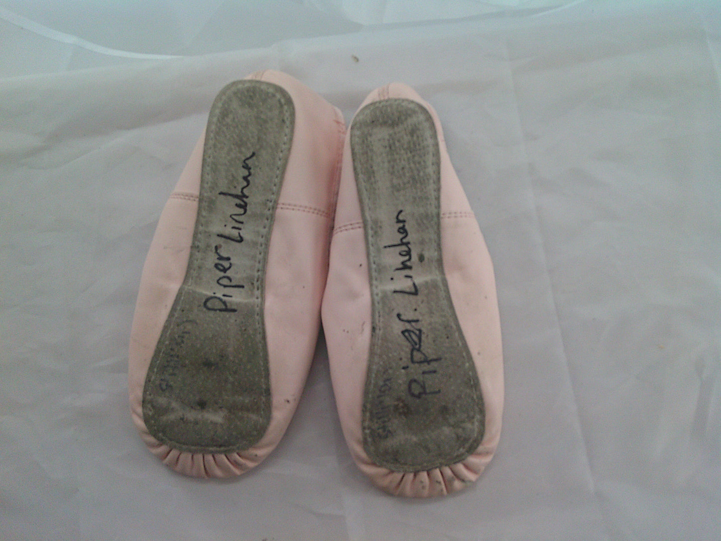 Pre-Owned Ballet Shoes Freestyle Kids 2M Tie Drawstring Leather Single Strap Full Sole