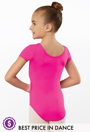 Pre-Owned Leotard Weissman MT12458 Large Child Red Short Sleeve Ballet