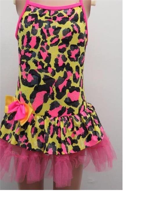 Pre-Owned Costume Curtain Call   Small Child Yellow Dress Jazz Foil Dots