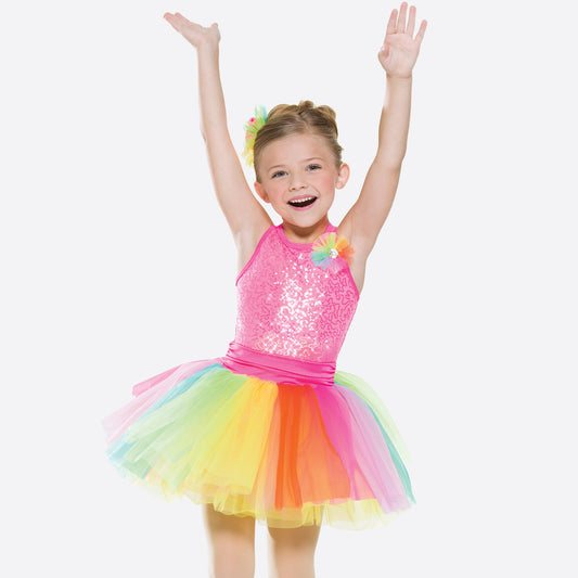 Pre-Owned Costume Revolution  RC17119 Small Child Pink Tutu Jazz Tap Sequins Lollipop