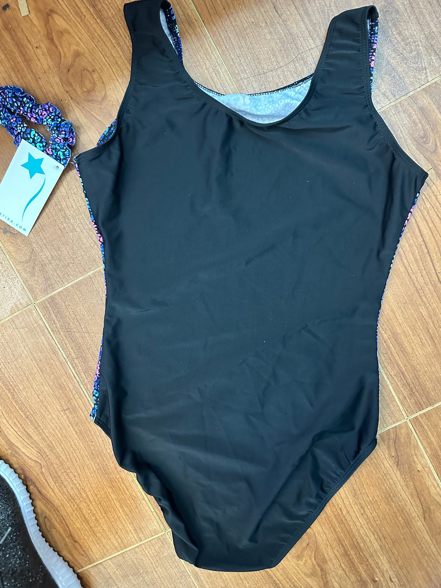 New Leotard Destira Mystique Confidence Adult Black Acro Tumbling