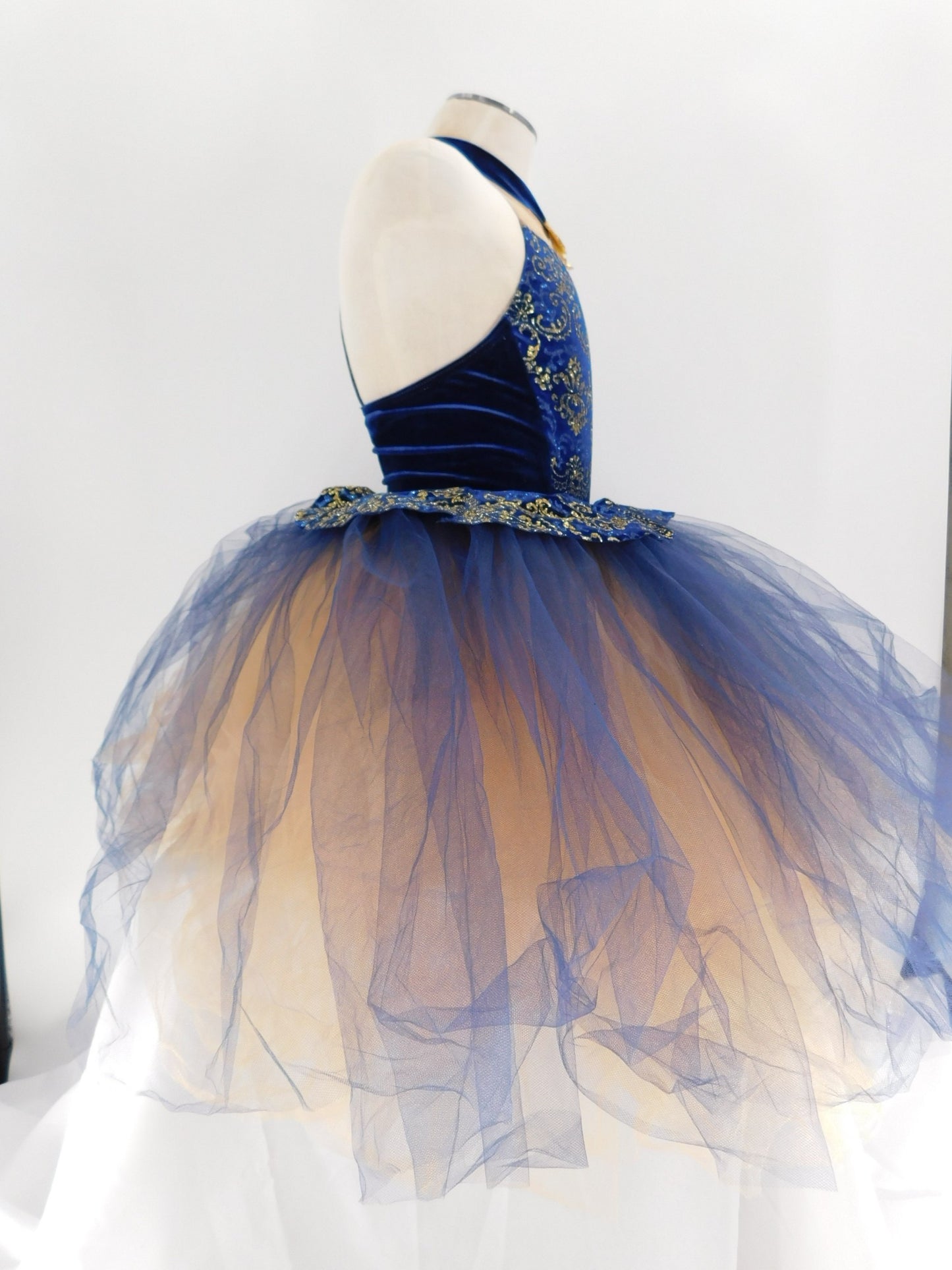 Pre-Owned Costume Cicci Large Child Royal Blue-Gold Ballet