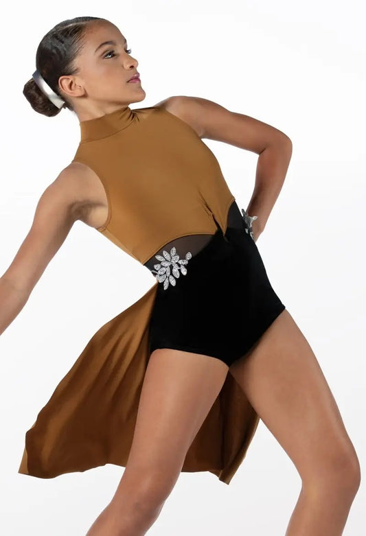 Pre-Owned Costume Weissman 14719 Large Child Copper Appliques Lyrical Rhinestones