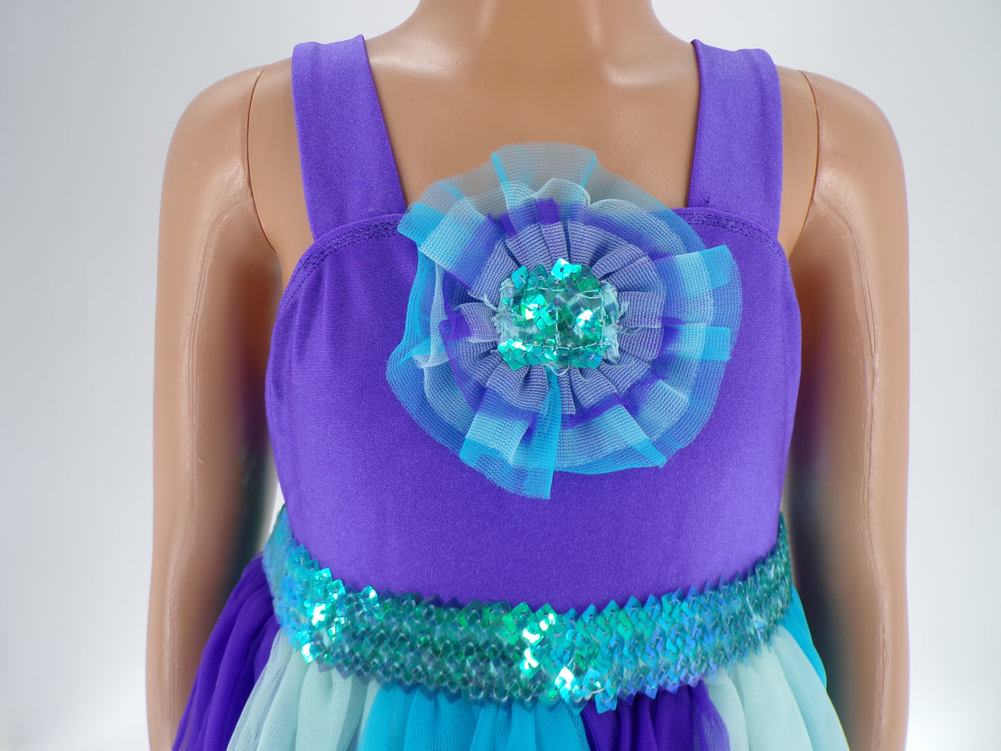 Pre-Owned Costume Revolution 582 XS Child Purple Dress Lyrical Sequin