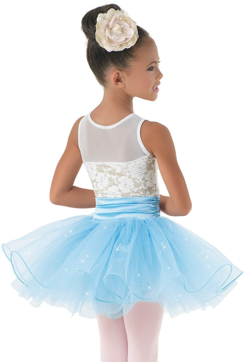 Pre-Owned Costume Weissman  9507 Intermediate Child Mint Green Tutu Dress Ballet Glitter