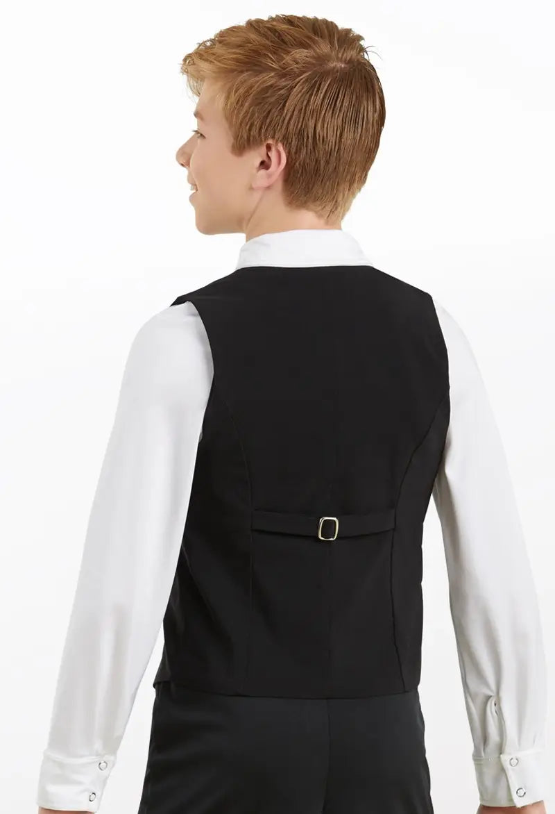 Pre-Owned Costume Boys Vest Weissman AH10961 Black Medium Child Clogging Tap