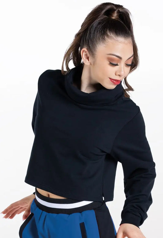 Pre-Owned Crop Hoodie Top Black XL Adult Weissman AH11509 Hip Hop Jazz