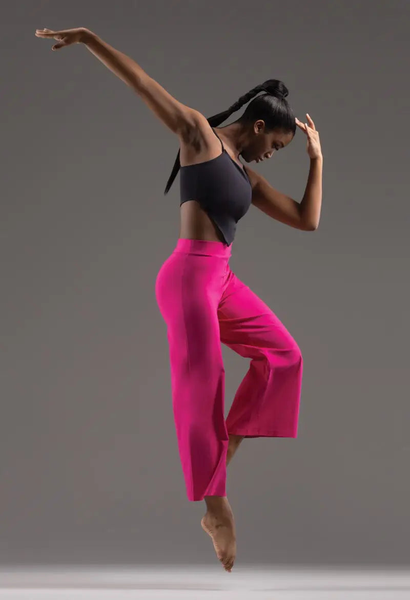 Pre-Owned Suit Pants Weissman AH12577 Hot Pink Wide Leg Jazz Contemporary
