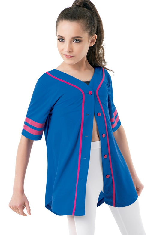 Pre-Owned Costume Top Balera  AH9224 Medium Child Blue Pink Hip Hop
