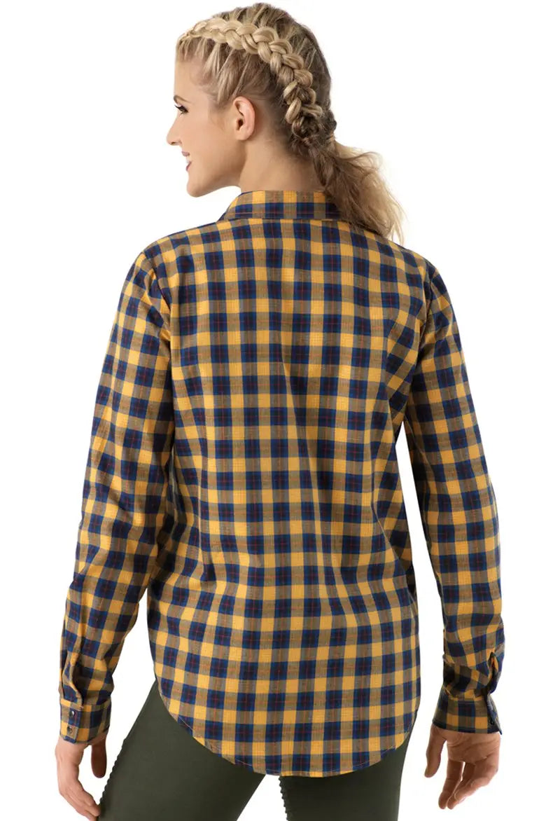 Pre-Owned Plaid Top Balera AH9840 Medium Adult Yellow Jazz Hip Hop