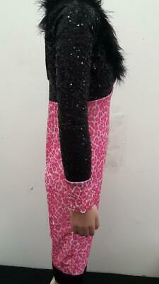 Pre-Owned Costume Art Stone 0052 Art Medium Child Pink Feathers Jazz Clogging Sequin