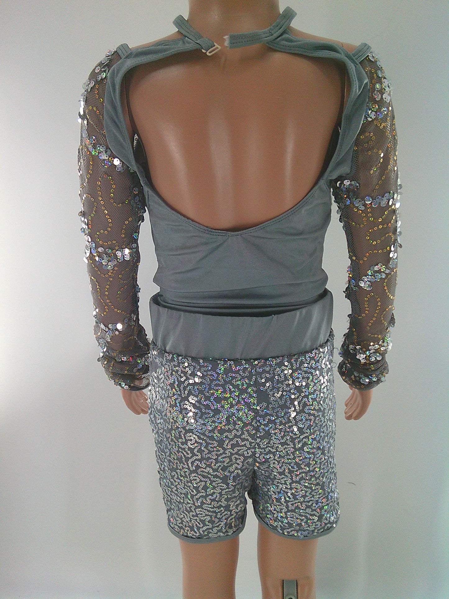 Pre-Owned Costume Revolution  RC22843 Medium Child Silver  Jazz Sequins